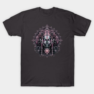 Goddess Vasudhara, Lotus Mandala Symbolizing Prosperity and Wealth T-Shirt